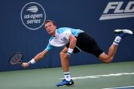 Jiri Lehecka at the 2023 Winston-Salem Open.
